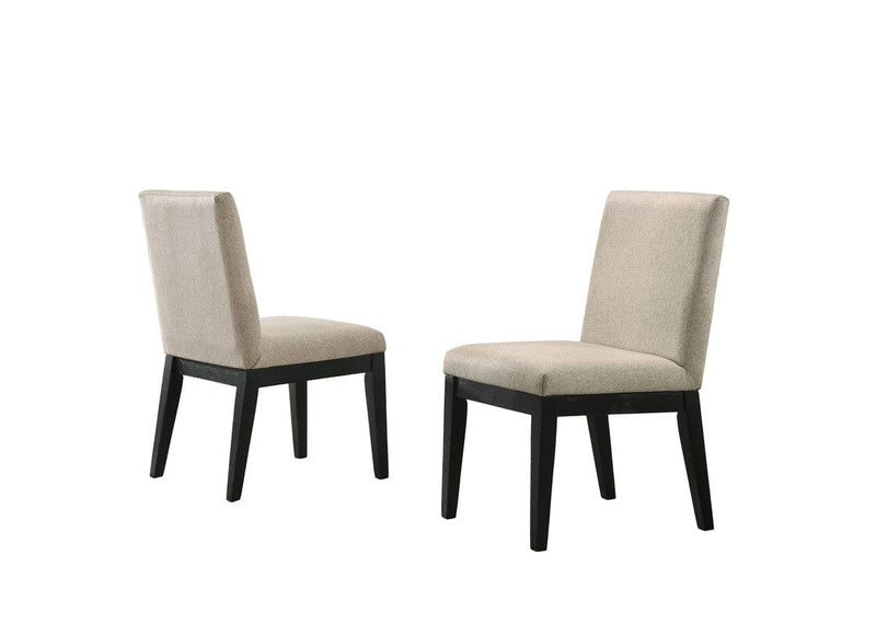 Jasper Set of 2 Beige Contemporary Fabric Dining Chair
