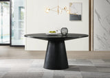 Jasper Ebony Black 59" Wide Contemporary Round Dining Table