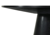 Jasper Ebony Black 59" Wide Contemporary Round Dining Table