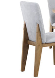 Delphine Set of 2 Gray Linen Fabric Dining Chair