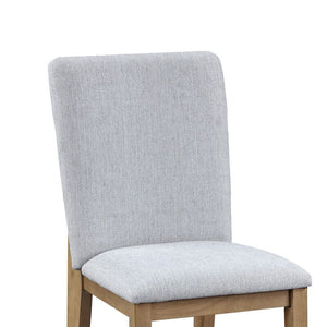 Delphine Set of 2 Gray Linen Fabric Dining Chair