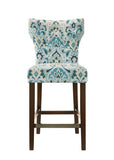 Chelsea Blue and Yellow Fabric Counter Height Chair