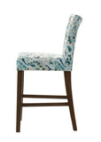 Chelsea Blue and Yellow Fabric Counter Height Chair