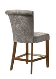 Auggie Gray Fabric Counter Height Chair with Nailhead Trim