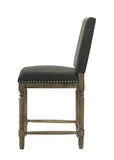 Everton Gray Fabric Counter Height Chair with Nailhead Trim