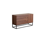 Roscoe Walnut Brown Wood TV Stand Console Table