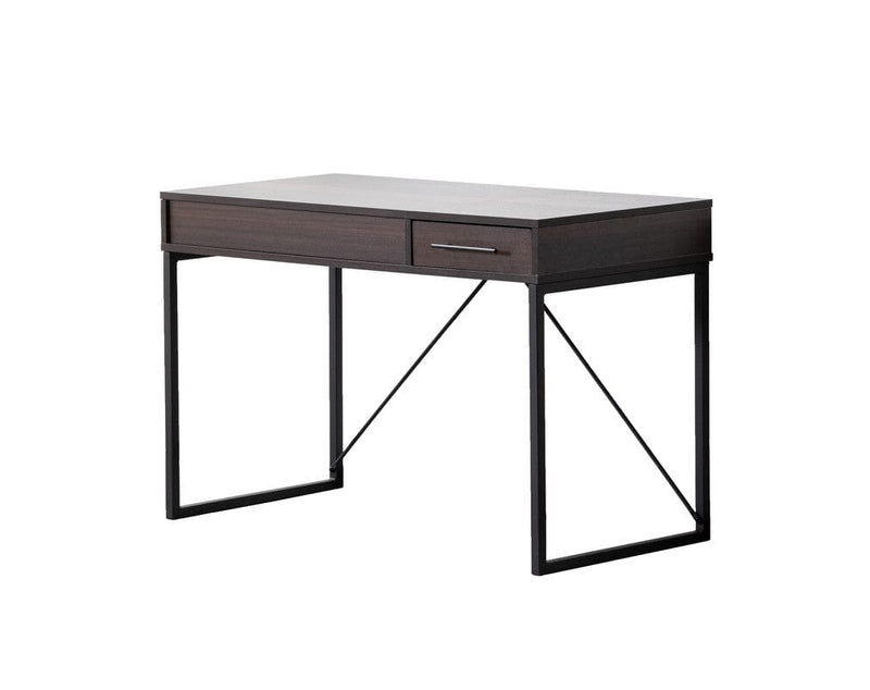 Juno Dark Brown Wood Lift Top Desk with Hidden Storage and Drawer