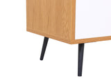 Carlotta Light Brown and White Storage Console Cabinet Table