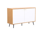 Carlotta Light Brown and White Storage Console Cabinet Table