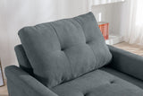 Hannah Dark Gray Woven Convertible Armchair