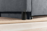 Hannah Dark Gray Woven Convertible Armchair