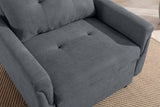 Hannah Dark Gray Woven Convertible Armchair