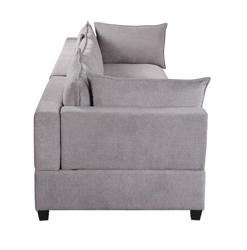 Madison Light Gray Fabric Sofa Couch