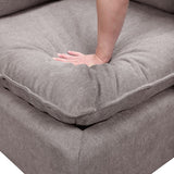 Madison Light Gray Fabric 5 Piece Modular Sectional Sofa Chaise