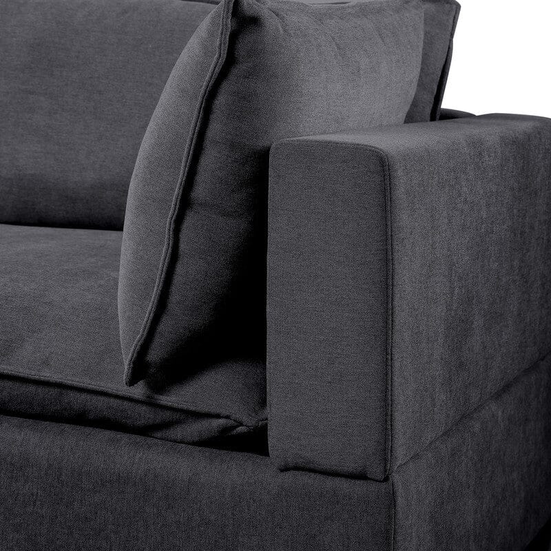 Madison Dark Gray Fabric 8 Piece Modular Sectional Sofa Chaise