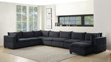 Madison Dark Gray Fabric 8 Piece Modular Sectional Sofa Chaise