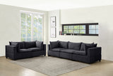 Madison Dark Gray Fabric Sofa Loveseat Living Room Set