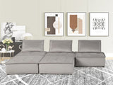 Anna Light Gray Velvet 5 Pc Sectional Sofa