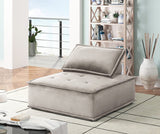 Anna Light Gray Velvet 6-Seater U-Shape Modular Sectional Sofa