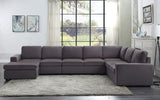 Tifton Modular Sectional Sofa with Reversible Chaise in Dark Gray Linen