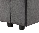 Waylon Gray Linen 4-Seater Sofa with Pockets