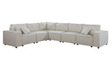 Janelle Modular Sectional Sofa in Beige Linen