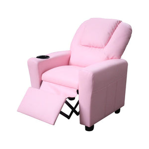 Marisa Pink PU Leather Kids Recliner Chair