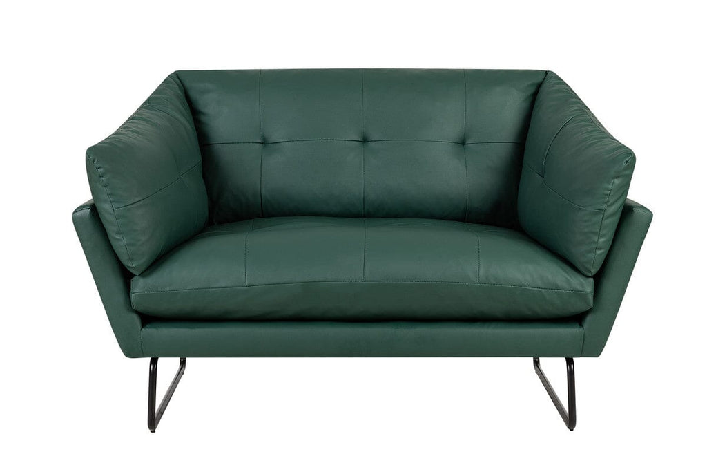 Karla Green PU Leather Contemporary Loveseat