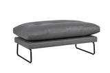 Karla Gray PU Leather Contemporary Loveseat and Ottoman