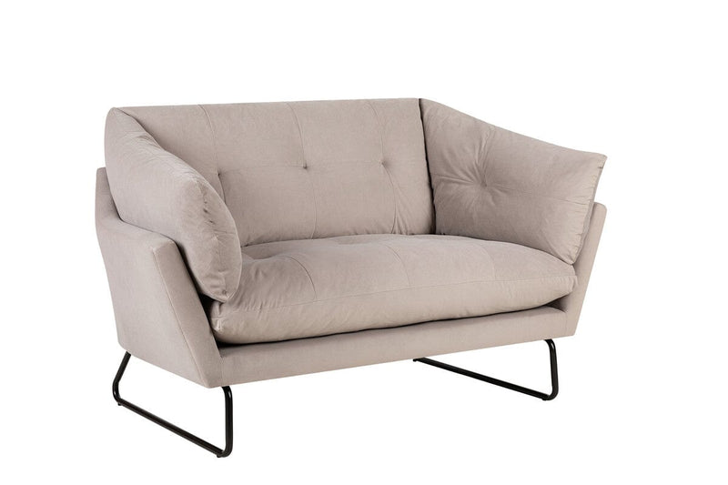 Karla Gray Velvet Contemporary Loveseat
