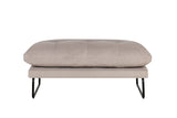 Karla Gray Velvet Contemporary Ottoman