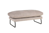 Karla Gray Velvet Contemporary Ottoman