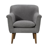 Shelby Gray Woven Fabric Oversized Armchair