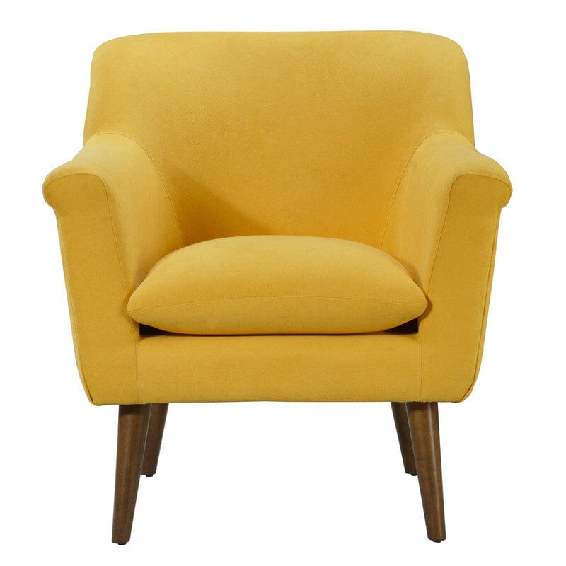 Shelby Yellow Woven Fabric Oversized Armchair