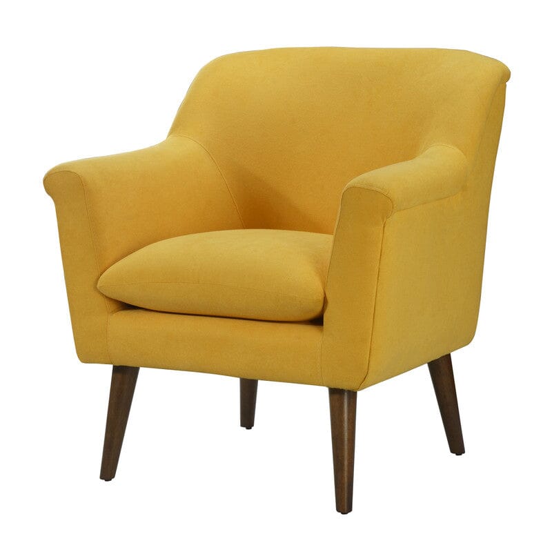Shelby Yellow Woven Fabric Oversized Armchair