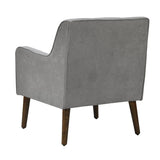 Ryder Mid Century Modern Steel Gray Woven Fabric Tufted Armchair