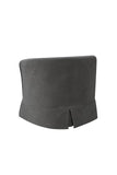 Tucker Gray Woven Fabric Swivel Barrel Chair