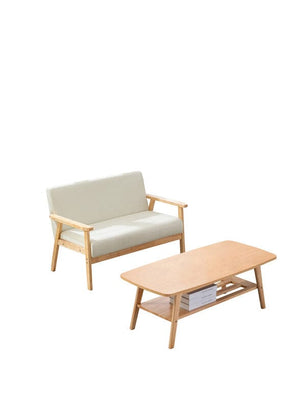 Bahamas Coffee Table and Beige Loveseat Set