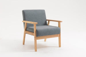 Bahamas Gray Linen Fabric Chair