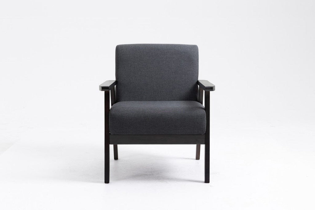 Bahamas Dark Gray Linen Fabric Chair