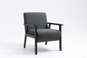 Bahamas Dark Gray Linen Fabric Chair