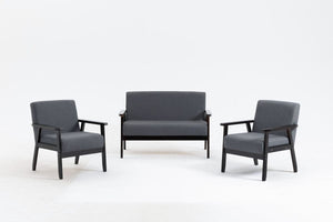 Bahamas Espresso Loveseat and 2 Chair Living Room Set