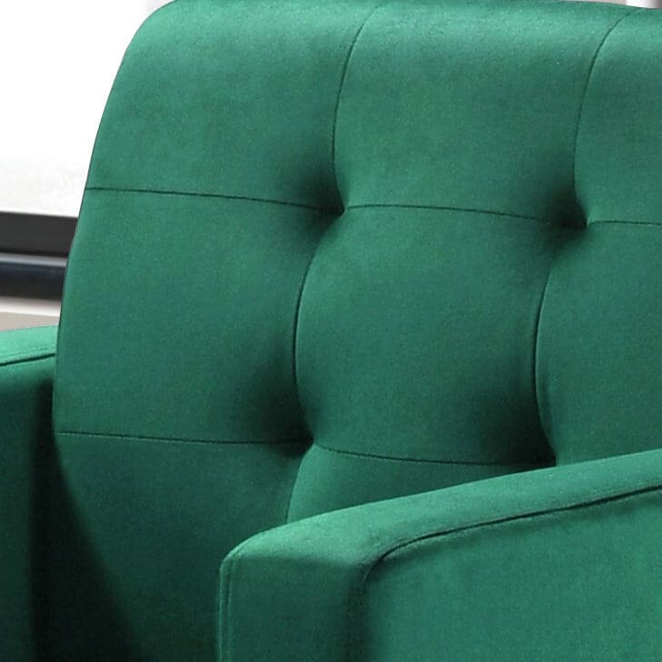 Hale Green Velvet Accent Armchair with Tufting