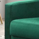 Hale Green Velvet Accent Armchair with Tufting