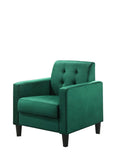 Hale Green Velvet Armchairs and End Table Living Room Set
