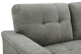 Connor Light Gray Fabric Reversible Sectional Sleeper Sofa Chaise with Storage