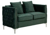 Bayberry Green Velvet Sofa Loveseat Living Room Set