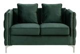 Bayberry Green Velvet Sofa Loveseat Living Room Set