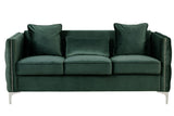 Bayberry Green Velvet Sofa Loveseat Living Room Set