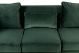 Bayberry Green Velvet Sofa Loveseat Living Room Set